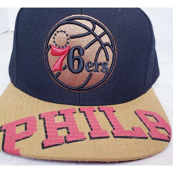 MITCHELL & NESS Original Fit Philadelphia 76ers Snapback Hat Baseball Cap~ OSFM - Picture 6 of 9